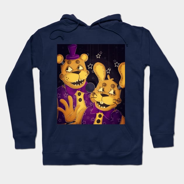 Spring Bonnie and Fredbear from FNaF Hoodie by mmorrisonn33